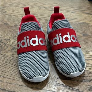 Adidas Kids Gray and Red Mesh Sneakers Size 1